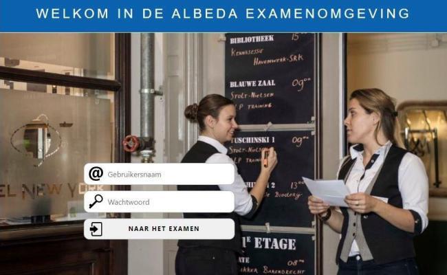 Inlogpagina online examen Albeda 950×594