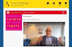 Video vraag Exam Challenge - training game over Examinering